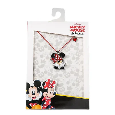 Buy Disney Minnie Mouse Girls Fashion Jewelry Enamel Pendant Necklace 19  Chain • 3.99£