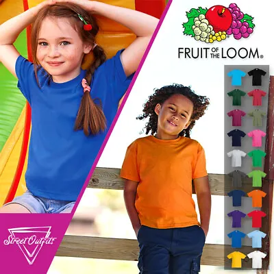 Buy Kids Plain T-Shirt Boys Girls Cotton Shirt Short Sleeve Children Original Top • 3.99£