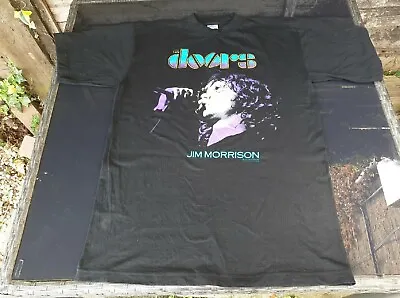 Buy Mens Vintage The Doors Jim Morrison T-shirt Dance On Fire Black Size XL Read • 45£