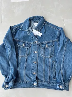 Buy Women's TOPSHOP Oversized Blue Denim Jacket - Size 6 - RRP £46 - New W Tags • 4.99£