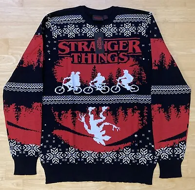 Buy Medium 39  Chest Stranger Things Christmas Xmas Jumper Sweater By Netflix • 32.99£