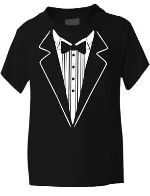 Buy Tuxedo Fancy Dress Funny Kids Boys Girls T-Shirt Age 1-13 • 7.99£