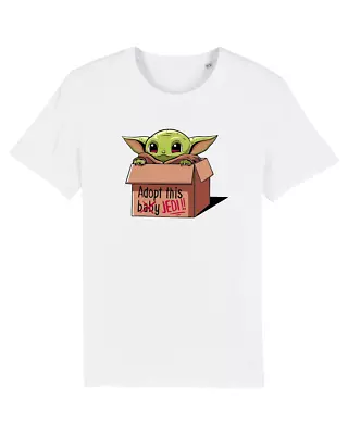 Buy Kids Adult Adopt This Baby Jedi Baby Yoda Mandalorian Star Wars Funny T-Shirt  • 9.99£