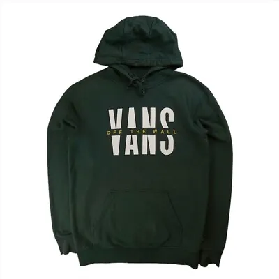 Buy Vans Hoodie Pullover Big Spellout Logo Green - Size Men's S • 19.99£