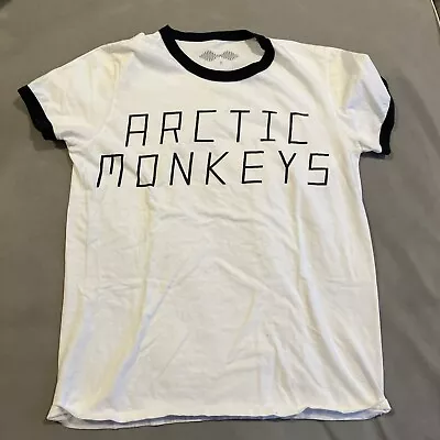Buy Beautiful - Arctic Monkeys - White Ringer T Shirt - Size L/XL - See Measurements • 19.27£