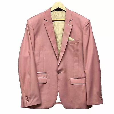 Buy Marc Darcy London Mario Pink Polyester Blend Blazer Jacket Mens 46R • 39.99£