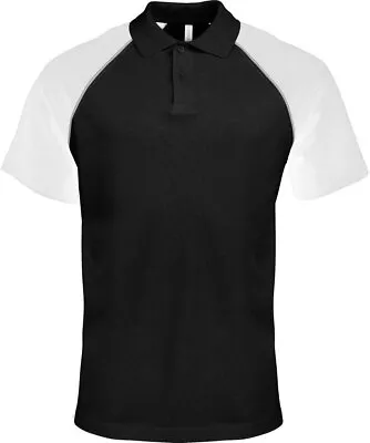 Buy Kariban Men's Baseball Contrast Polo Shirt (K226) - Adult Casual Sports T-Shirt • 17.79£