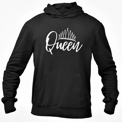 Buy Queen Hoodie Hooded Sweatshirt Girlfriend Wife Mrs Valentines Anniversary Gift • 24.99£