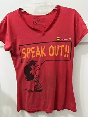 Buy Charles M. Shulz Museum Shirt Peanuts Lucy Speak Out Women’s Tee Title IX • 24.11£