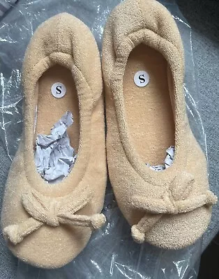 Buy Beige Travelling Ballet Slippers - New Size S • 2.50£