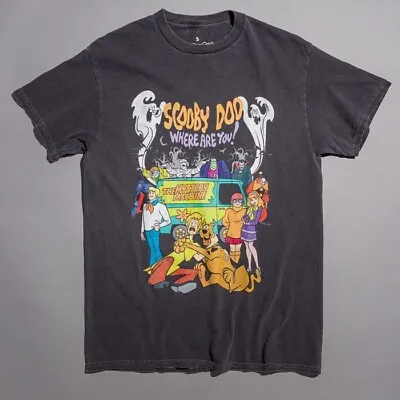 Buy Official Scooby Doo Where Are You Charcoal Wash T-Shirt • 24.99£