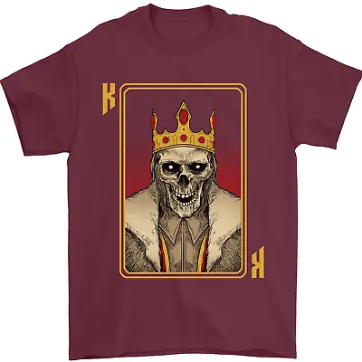 Buy King Playing Card Gothic Skull Poker Mens T-Shirt 100% Cotton • 9.48£