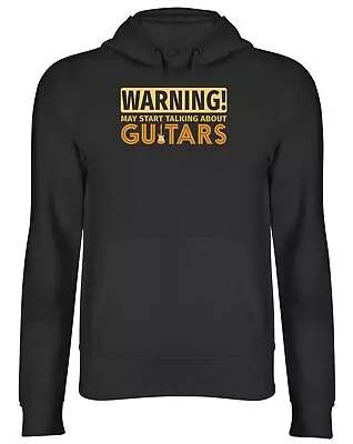 Buy Warning Guitars Hoodie Mens Womens Guitarist Musician Rock Band Song Top Gift • 17.99£