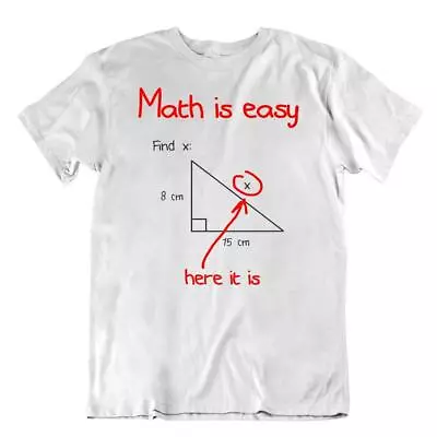 Buy Math Is Easy Shirt Find The X Science Humor Joke T-Shirt Tee T • 22.28£