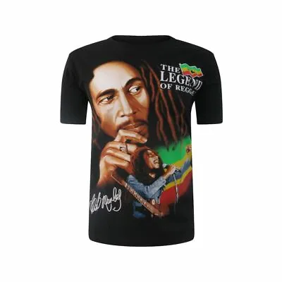 Buy Bob Marley Printed T Shirt Choice Of Print Short Sleeve Reggae Music Adults Mens • 17.85£