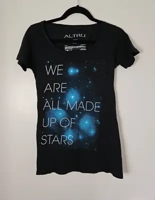 Buy Celestial Black Long T-Shirt Top Size Small Stars Altru  • 0.99£