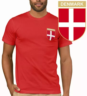 Buy Denmark Football T Shirt Top | 2024 Flag White Red Sport Tee Soccer T-Shirt • 13.95£