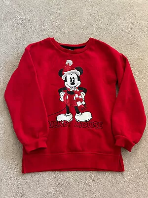Buy Red Mickey Mouse Christmas Jumper, Size 9-10 Years • 8.99£