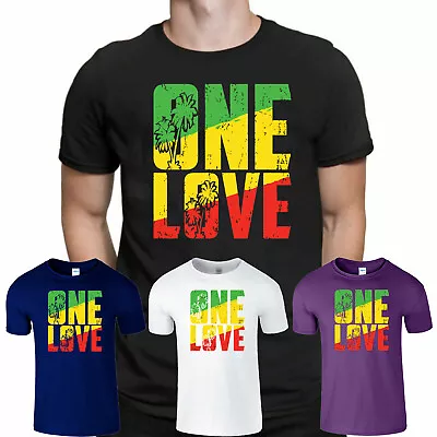 Buy New One Love Rasta Reggae Jamaican Pride Africa Mens Womens Music Lover T-Shirt • 13.99£