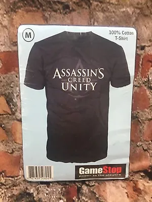 Buy Assassins Creed Unity T Shirt Mens Medium Navy Blue Shirt Gamestop Exclusive New • 28.41£