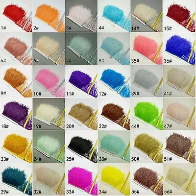Buy 1 Meter Ostrich Feather Trimmings Trim Cloth Clothing Bag Decoration Costume UK • 5.99£