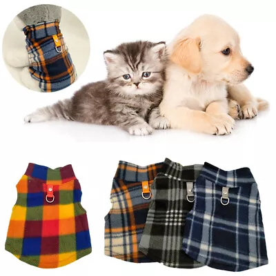 Buy Puppy Dog Clothes Fleece T Shirt Warm Winter For Small Dogs Chihuahua Pet Vest • 4.38£