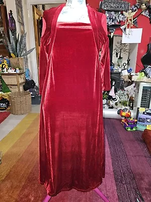 Buy Gorgeous M&S Red Velvet Faux Jacket Dress Size 20 PLUS SIZE • 13.50£
