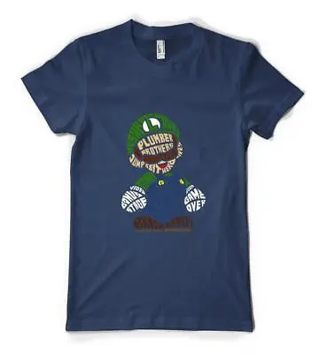 Buy Luigi Super Mario Bros Gaming Video Game Word Personalised Unisex Kids T Shirt • 14.49£
