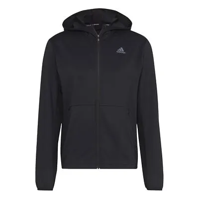 Buy Men's Adidas HIIT Training Slim Fit Full Zip Hoodie Jacket In Black • 26.99£