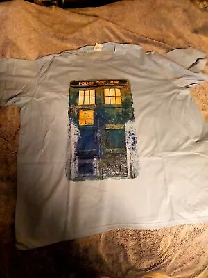 Buy Dr Who Light Blue T-shirt Tardis Print Size 3xl , • 9.99£