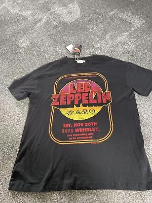 Buy Led Zeppelin T Shirt Men Pull & Bear Repro Small 1961 Wembley Crew S/S New Tags • 9.99£