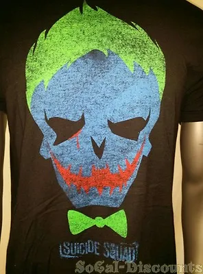 Buy SUICIDE SQUAD JOKER Smiley Skull Face Art Portrait Batman World T Shirt New Lrg • 19.20£