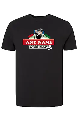 Buy Mens Personalised T-shirt Top With Monopoly Game Logo Optionally Write Any Name • 14.99£