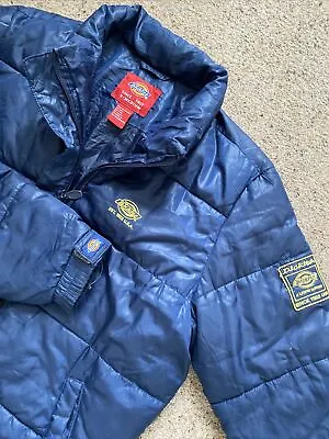 Buy Men's 'Since 1922' Embroiled 'Dickies' Puffer Jacket  Blue  Size S-M • 35£