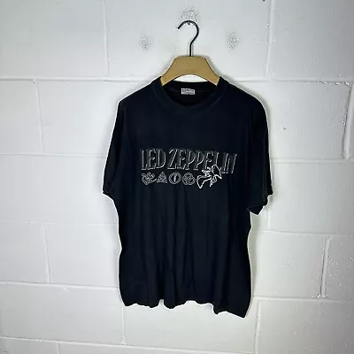 Buy Vintage Led Zeppelin Shirt Mens Medium Black Stairway To Heaven 90s Band Concert • 23.95£