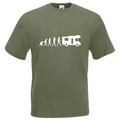 Buy Evolution Of Motorhome T-Shirt, Camping T Shirt, Funny Campervan TShirt Glamping • 10.99£