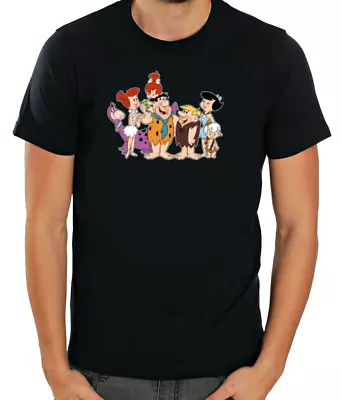 Buy The Flintstones Characters White/Black Short Sleeve Men T Shirt L813 • 9.98£