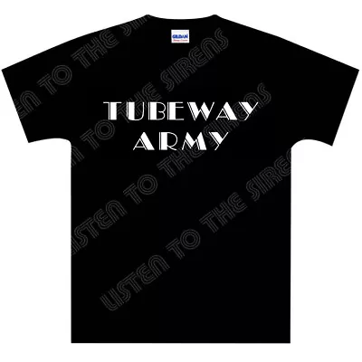 Buy METALLIC SILVER Tubeway Army 1978 Period Text Logo T-Shirt  - Gary Numan - NEW • 10£