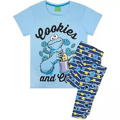 Buy Sesame Street Womens/Ladies Cookie Monster Pyjama Set NS6621 • 19.11£