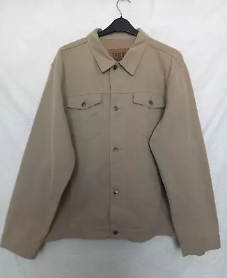 Buy TRADER Mens Corduroy Blouson Style Denim Jacket Size XXL In Beige • 21.85£