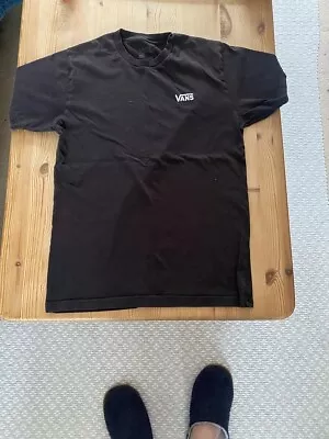 Buy VANS Mens T-Shirt SMALL  Black Crew Neck   Good Condition • 1.99£
