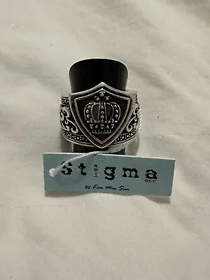 Buy Men's Silver Patina Crown Ring Stigma Size 12 Men’s Jewelry Fashion Jewelry • 9.64£
