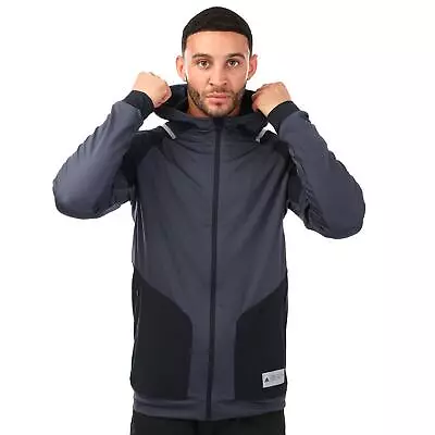 Buy Men's Adidas Slim Fit Full Zip Hooded Track Top Jacket In Blue • 34.99£