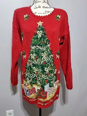 Buy Christmas Ugly Tacky Women's Knit Sweater Size Large • 38.54£