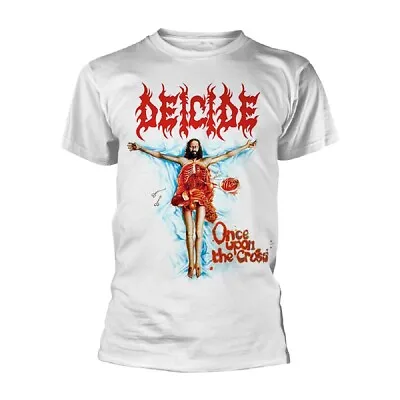 Buy Deicide 'Once Upon The Cross' White T Shirt - NEW • 16.99£