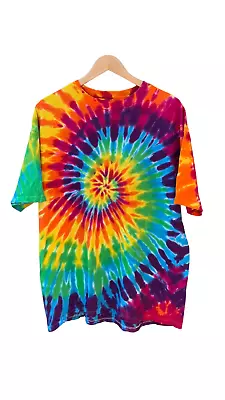 Buy VIintage Hanes Tye Dye T-Shirt Multi Coloured XLarge • 20£