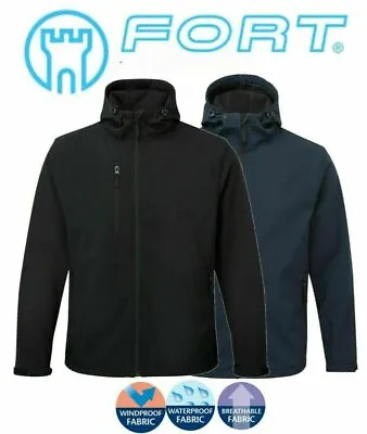Buy Mens Fortress Soft Shell Fleece Lined Waterproof Windproof Outdoor Work Jacket • 22.90£