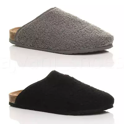Buy Mens Boys Slip On Comfort Footbed Slippers Grip Sole Indoor Mules Size • 6.99£
