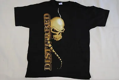 Buy Disturbed Spine Skull T Shirt New Official Indestructible Band Bravado Rare • 16.99£