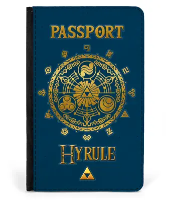 Buy Legend Of Zelda Inspired Hyrule Printed Faux Leather Passport Cover • 13.99£